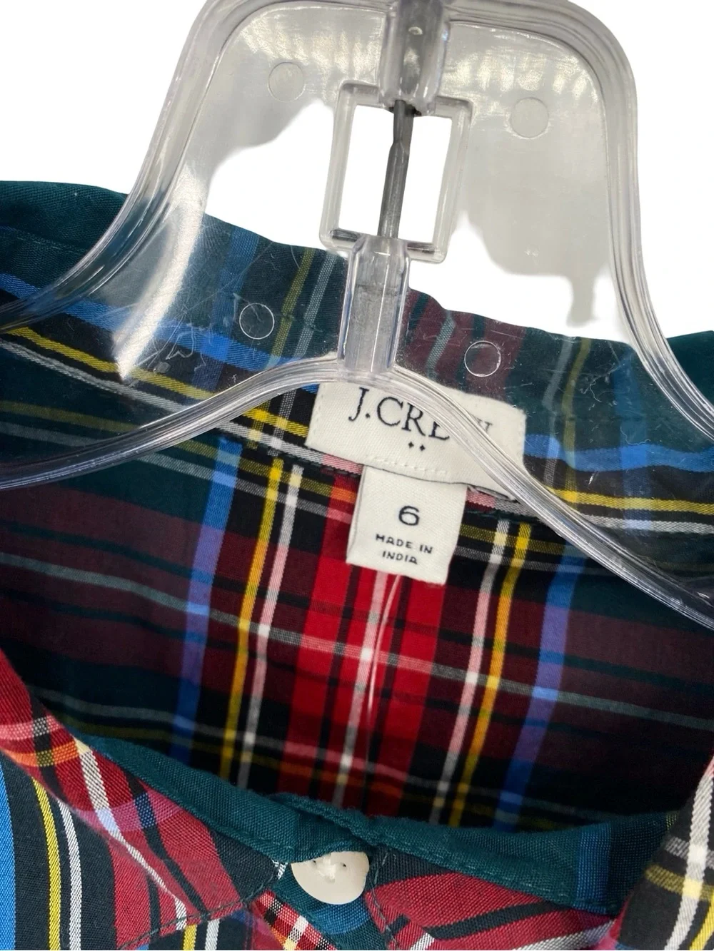 J. Crew Tartan Plaid Shirt Dress Midi Cotton New Sleeveless Size 6 - Picture 5 of 8